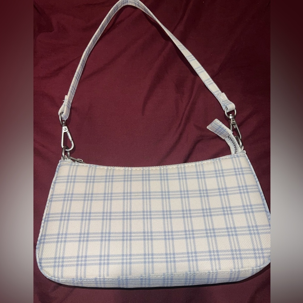 mini plaid shoulder purse